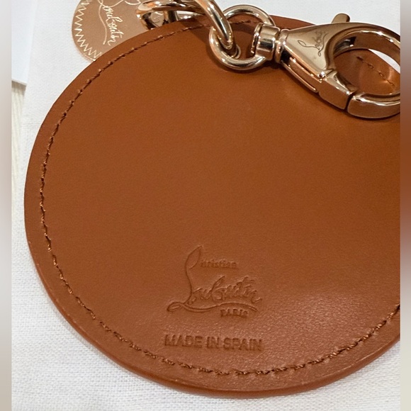 Bundle Of 2✨Christian Louboutin By My Side Raffia Tote Bag & Matching Bag Charm - Picture 9 of 16